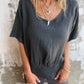🔥LAST DAY SALE 50% OFF🔥Simple Solid Color V-Neck Half-Sleeve T-Shirt💛