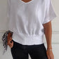 🔥LAST DAY SALE 50% OFF🔥Simple Solid Color V-Neck Half-Sleeve T-Shirt💛
