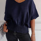 🔥LAST DAY SALE 50% OFF🔥Simple Solid Color V-Neck Half-Sleeve T-Shirt💛