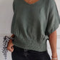 🔥LAST DAY SALE 50% OFF🔥Simple Solid Color V-Neck Half-Sleeve T-Shirt💛