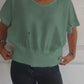 🔥LAST DAY SALE 50% OFF🔥Simple Solid Color V-Neck Half-Sleeve T-Shirt💛