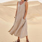 ✨Hot Promotion 49% Off✨Women's Sleeveless Cotton And Linen Dress With Pockets🎉