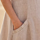 ✨Hot Promotion 49% Off✨Women's Sleeveless Cotton And Linen Dress With Pockets🎉