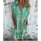 🌸Spring Specials💐 Loose-Fit Printed Short Sleeve Dress with Pockets