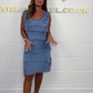 Women's Casual Sleeveless Tiered Layered Flowy Dress