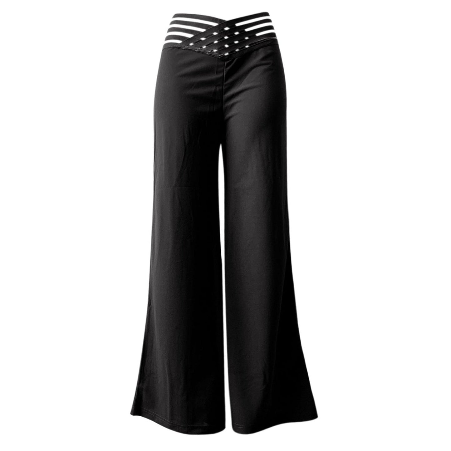🍃Women's Casual Hollow-out High-Waisted Wide-Leg Pants
