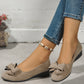Bowknot Decor Wedge Heeled Loafers