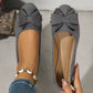 Bowknot Decor Wedge Heeled Loafers