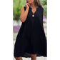 💖Limited Sale 50% OFF💖Solid Color Sleeveless V-Neck Dress with Button Decoration
