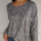Women's Printed Round Neck Long Sleeve Top