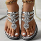 Women's Casual Floral Embellished Flat Sandals