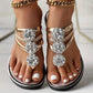 Women's Casual Floral Embellished Flat Sandals