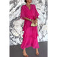 Elegant V-Neck Wrap Waist Tie Layered Dress