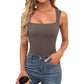 🎀Buy 1 Get 1 Free🎀 Women's Square Neck Sleeveless Double-Layer Tank Top