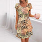 Versatile Stylish Leopard Colorful Print Sequin Dress