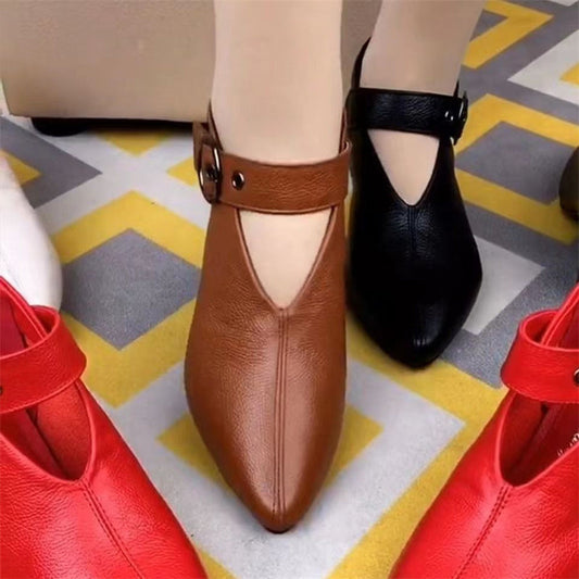 Women's Chunky Heel Pointed Toe Shoes