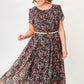 Flowy Floral Dress with Delicate White Belt