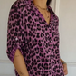 🎉Stylish Lapel Adjustable Sleeve Leopard Print Shirt