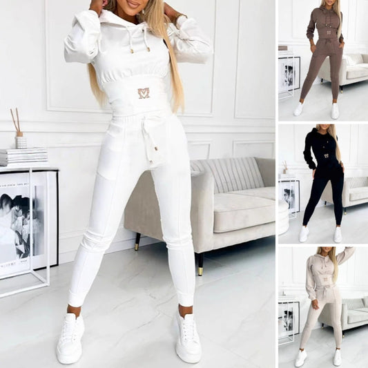 Women's Two-Piece Hooded Tracksuit Set