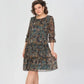 Women's Casual Round Neck Printed Dress