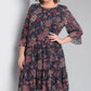 Women's Casual Round Neck Printed Dress