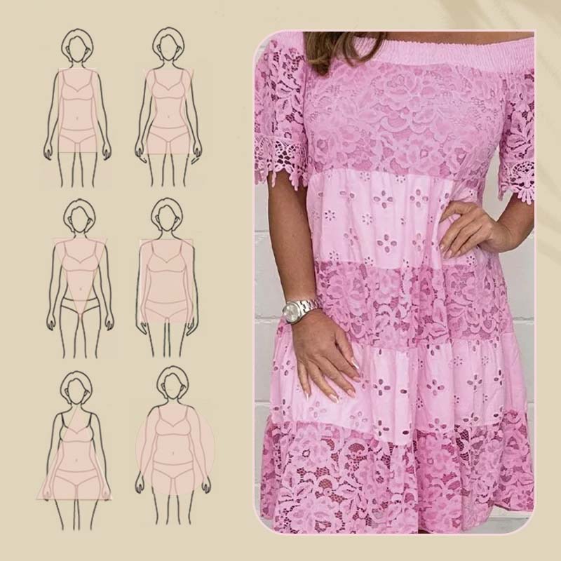 🔥Summer Hot Sale 49% Off 😍Handmade Lace Hollow Patchwork Strapless Dress