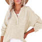 👚Women's Oversized Blouse ✅ Lightweight Gauze & Buttoned V-Neck | Flowy and Casual 🍃