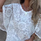 Women’s Boho Chic Sheer Lace Embroidered Blouse💥Limited time offer