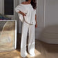 💕Limited Sale 25% OFF💕Women’s Casual One Shoulder Top & Pants Two-Piece Set