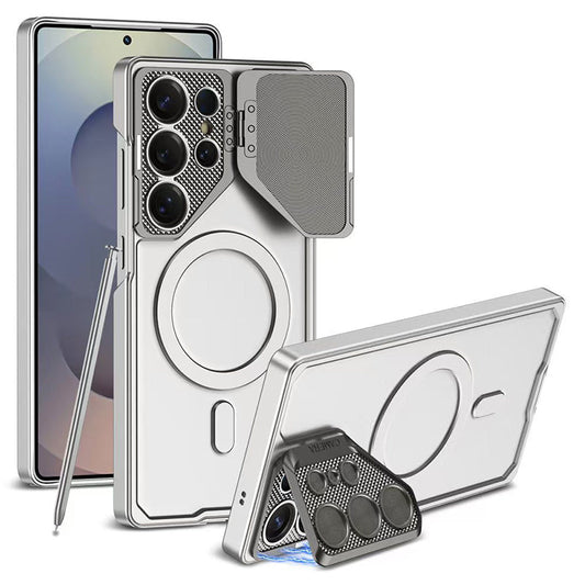Premium Magnetic Kickstand Shockproof Phone Case for Samsung Galaxy S25- S23 Ultra