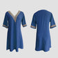 V-neck Lace-trimmed Cotton Linen Dress