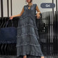 Fashion V-Neck Sleeveless Layered Ruffled Dress