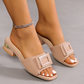 Women's Chunky Heel Slide Sandals