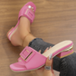 Women's Chunky Heel Slide Sandals