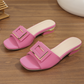 Women's Chunky Heel Slide Sandals