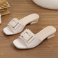 Women's Chunky Heel Slide Sandals