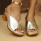 🌸Summer Hot Sale 49%OFF🌸Chunky Heel Slip-on Platform Sandals