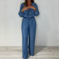 💙LAST DAY SALE 50% OFF🥰Women's Tiered Long-Sleeve Tops ＆ Wide-Leg Pants Set