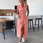 💖LAST DAY SALE 50% OFF💖Solid Button Pocket Denim Dress
