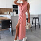 💖LAST DAY SALE 50% OFF💖Solid Button Pocket Denim Dress