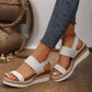 Platform wedge heel sandals for women