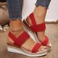Platform wedge heel sandals for women
