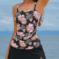 💥Last Day Special Price ￡14.99🩱Women Vintage Tummy Control Two Piece Tankini Swimsuits
