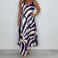 V-Neck Printed Sleeveless Maxi Dress