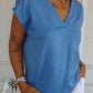 Women’s Solid Color V-Neck Dolman Sleeve Top