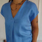 Women’s Solid Color V-Neck Dolman Sleeve Top