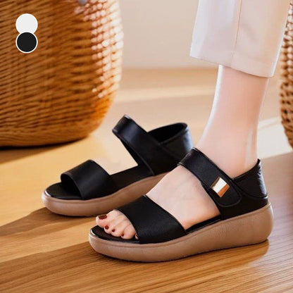 Women's Hook and Loop Single Strap Thick Sole Sandals