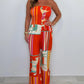 Fashion Casual Strapless Printed Jumpsuit