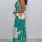 Fashion Casual Strapless Printed Jumpsuit