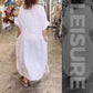Women Solid Casual Loose Dress with Slits